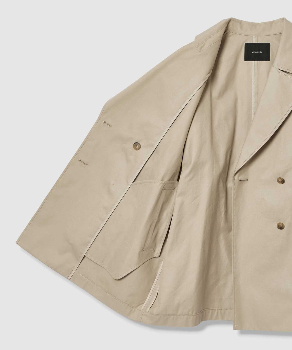 allureville オーバーサイズショートトレンチコート ベージュ (11)