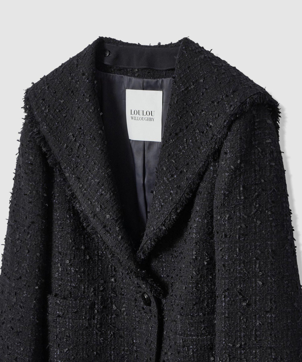 LOULOU WILLOUGHBY 【LOULOU WILLOUGHBY】ファンシーツイードセーラージャケット ネイビー (65)