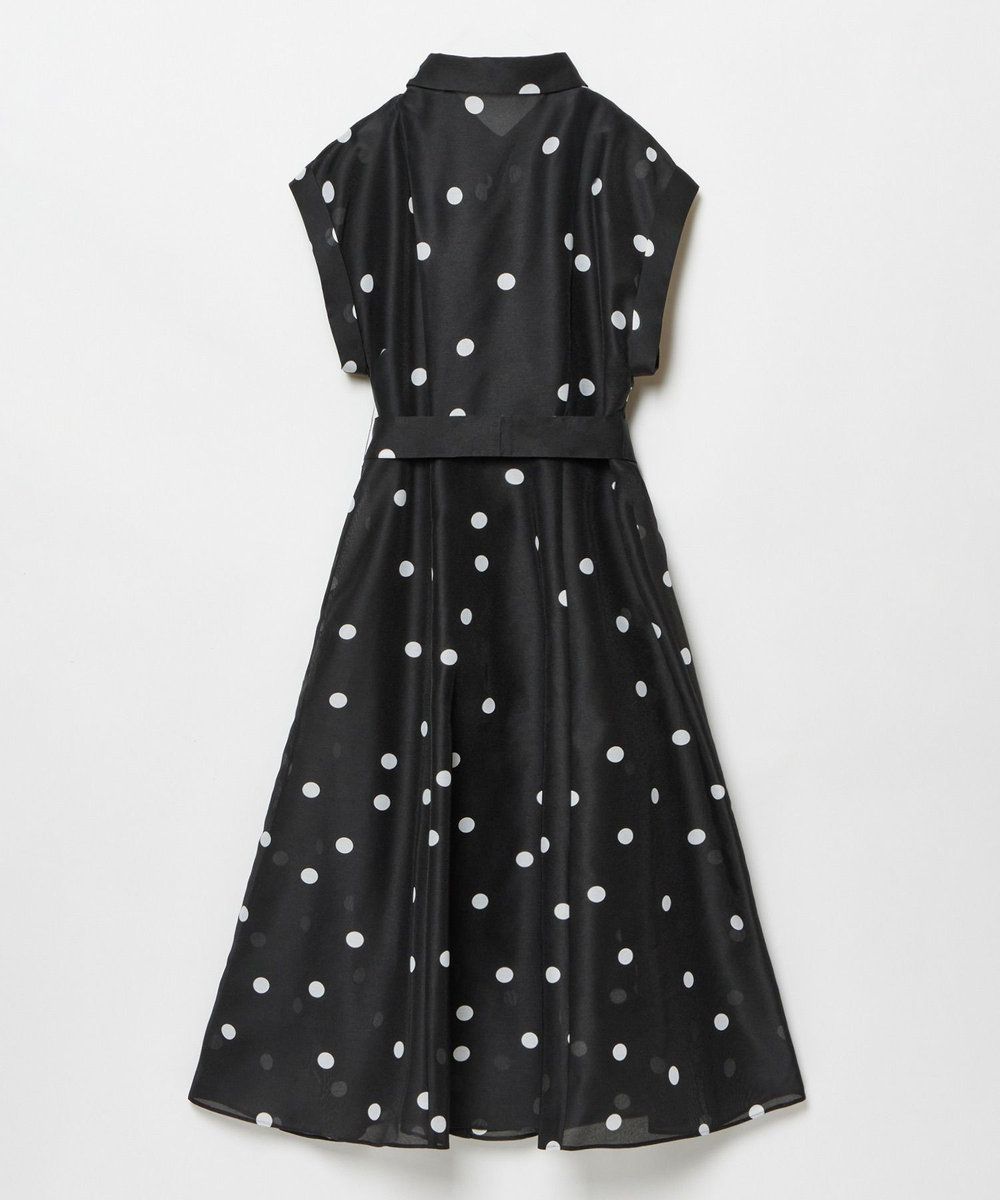 LOULOU WILLOUGHBY 【LOULOU WILLOUGHBY】オーガンドットウエストリボンワンピース ブラック系 (98)
