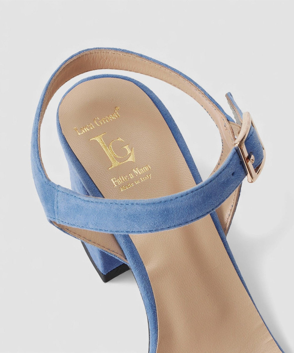 buying 【LUCA GROSSI(ルカ グロッシ)】WIDE STAP SANDAL ライトブルー (62)
