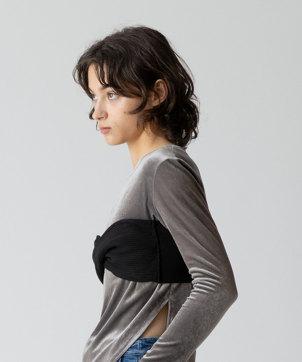 allureville ツイストニットブラレット ブラック (95)