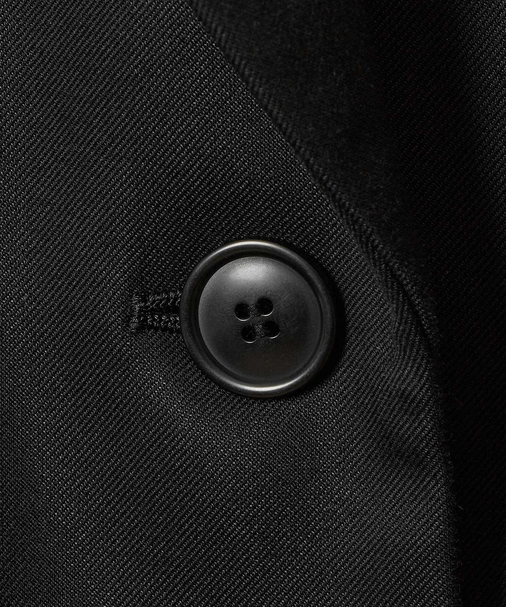 LOULOU WILLOUGHBY 【LOULOU WILLOUGHBY】ビスコースツイルチェスターコート ブラック (95)