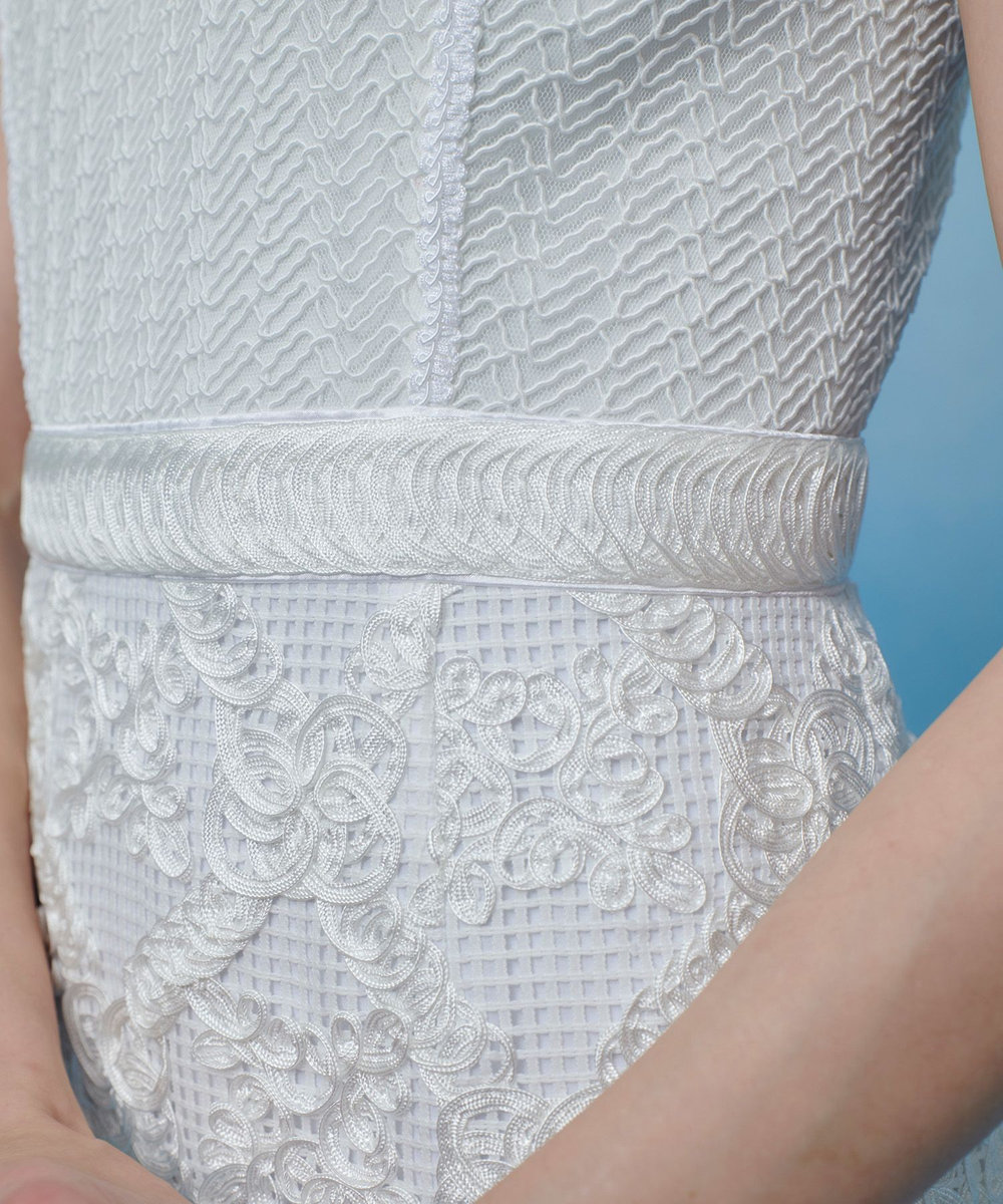 LOULOU WILLOUGHBY 【LOULOU WILLOUGHBY】コード刺繍ドッキングワンピース オフホワイト (02)