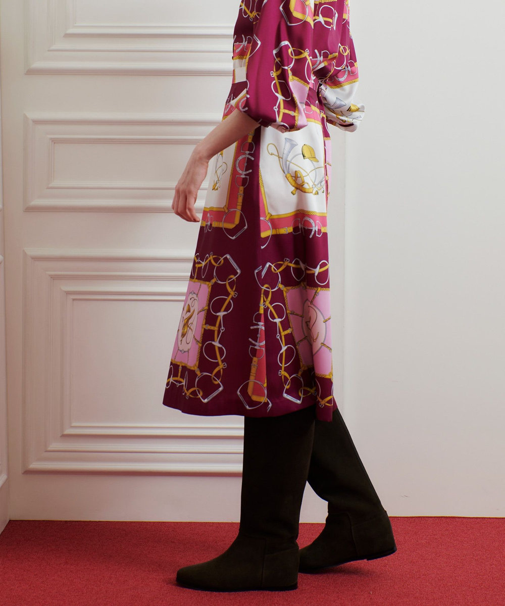 LOULOU WILLOUGHBY 【LOULOU WILLOUGHBY】RATTIジョッキープリントスカート ピンク (41)
