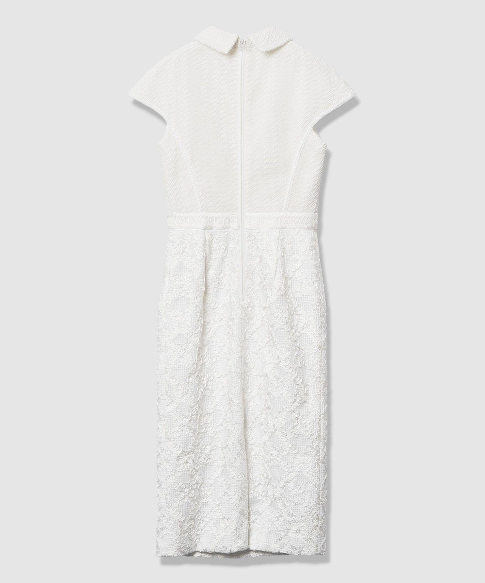 LOULOU WILLOUGHBY 【LOULOU WILLOUGHBY】コード刺繍ドッキングワンピース オフホワイト (02)
