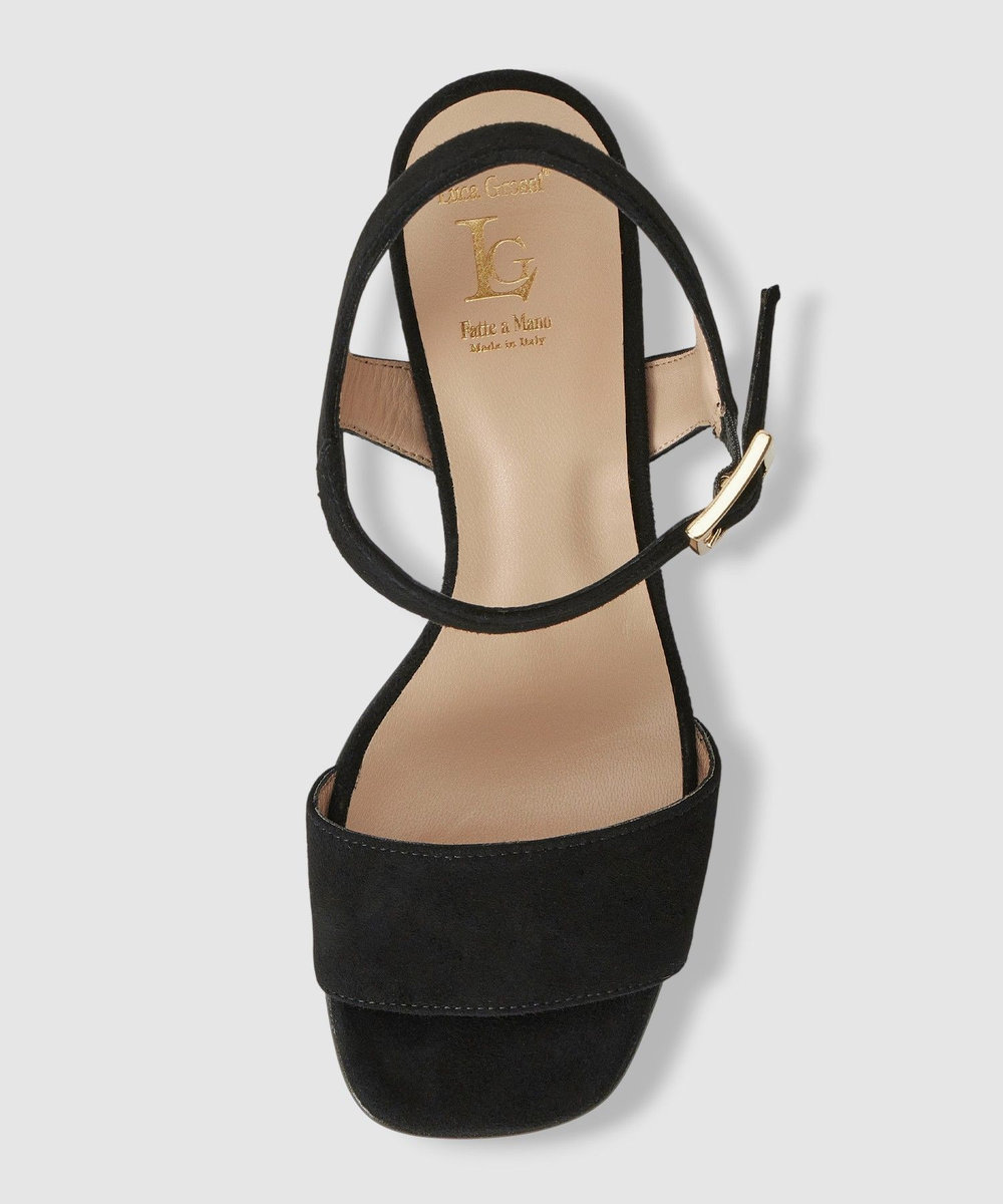 buying 【LUCA GROSSI(ルカ グロッシ)】WIDE STAP SANDAL ブラック (95)