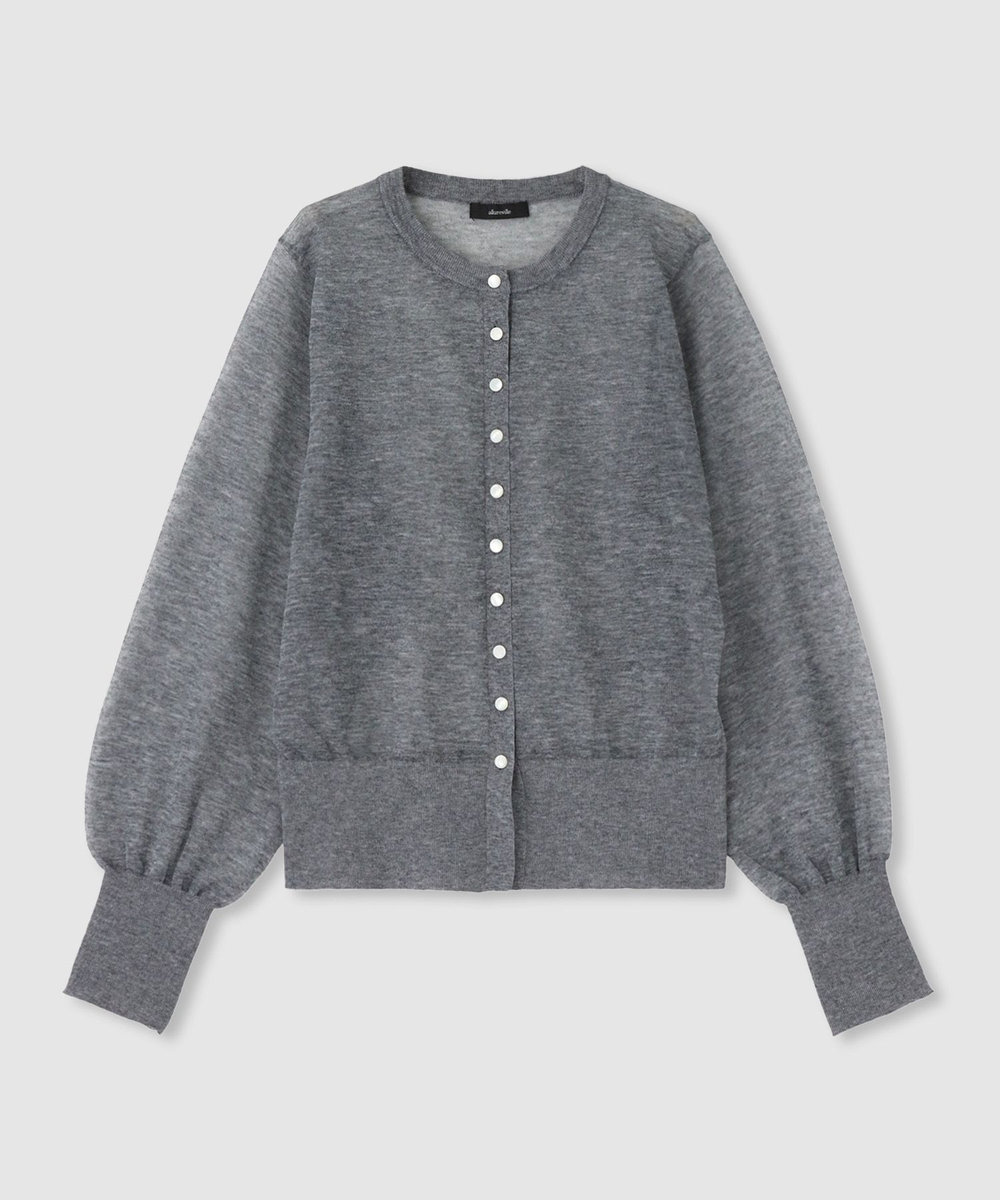allureville ◇ シアーラミー混カーディガン グレー (92)