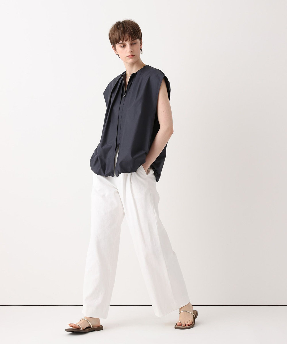 allureville シェルタリングタックワイドパンツ ホワイト (01)