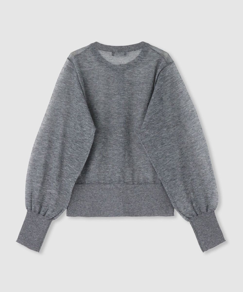 allureville ◇ シアーラミー混カーディガン グレー (92)