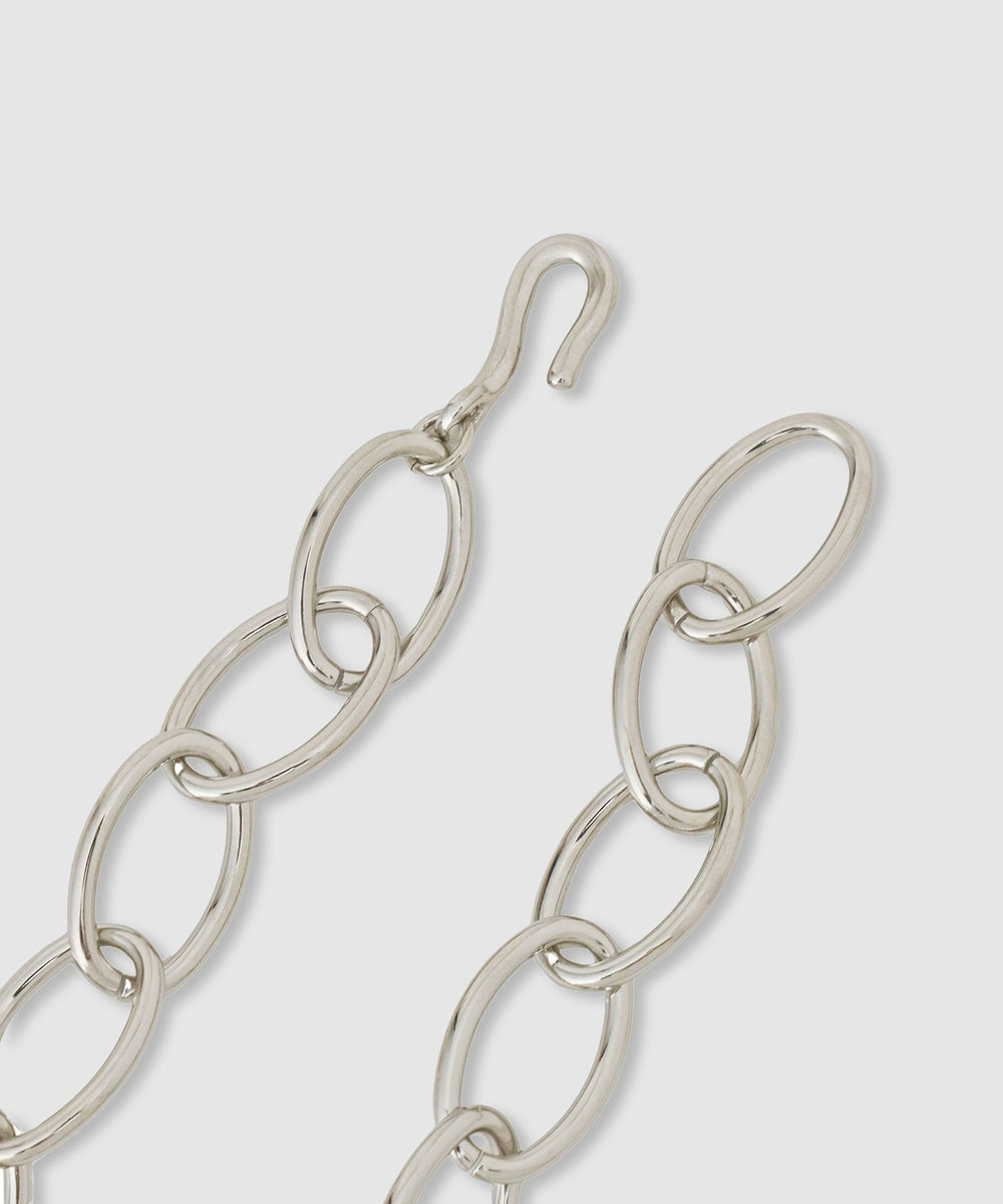 allureville オーバルビッグチェーンネックレス シルバー (90)