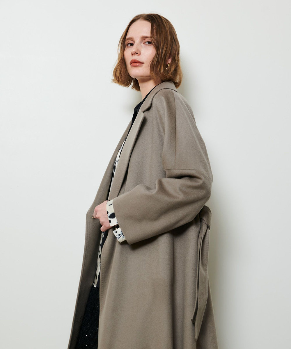 allureville カシミヤビーバーコート カーキ (76)