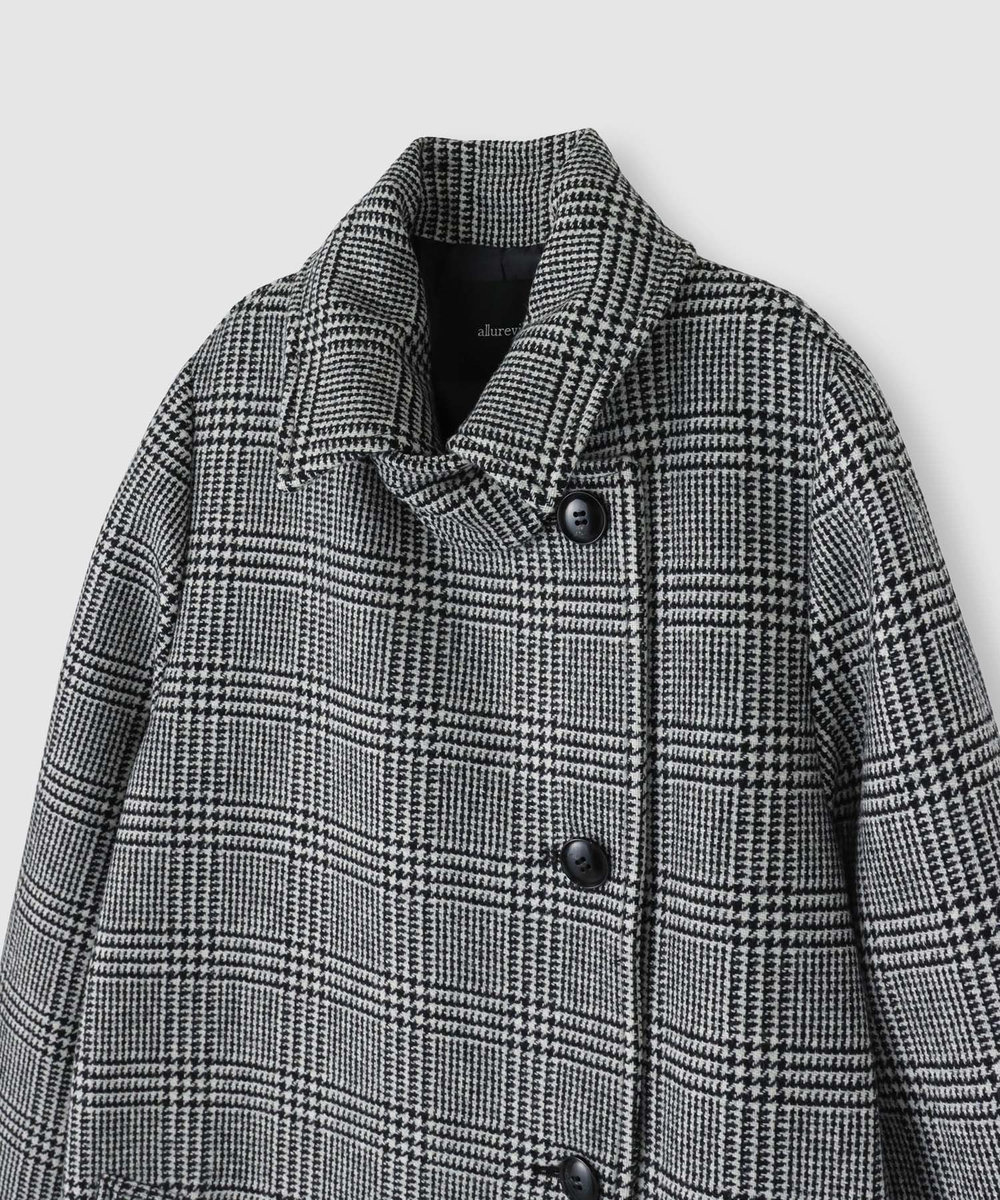 allureville スプリットラグランロングコート ブラック (95)