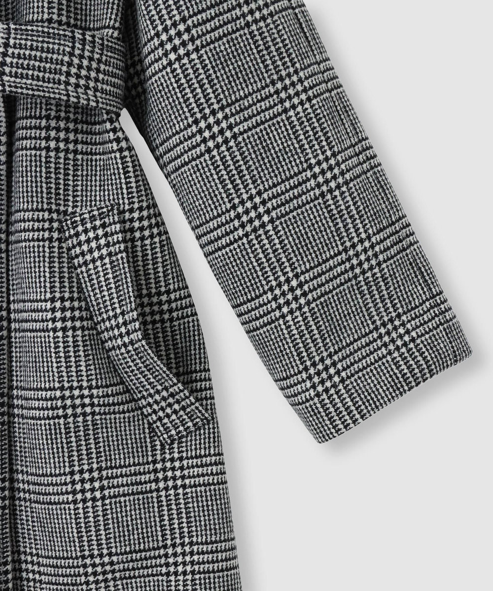 allureville スプリットラグランロングコート ブラック (95)