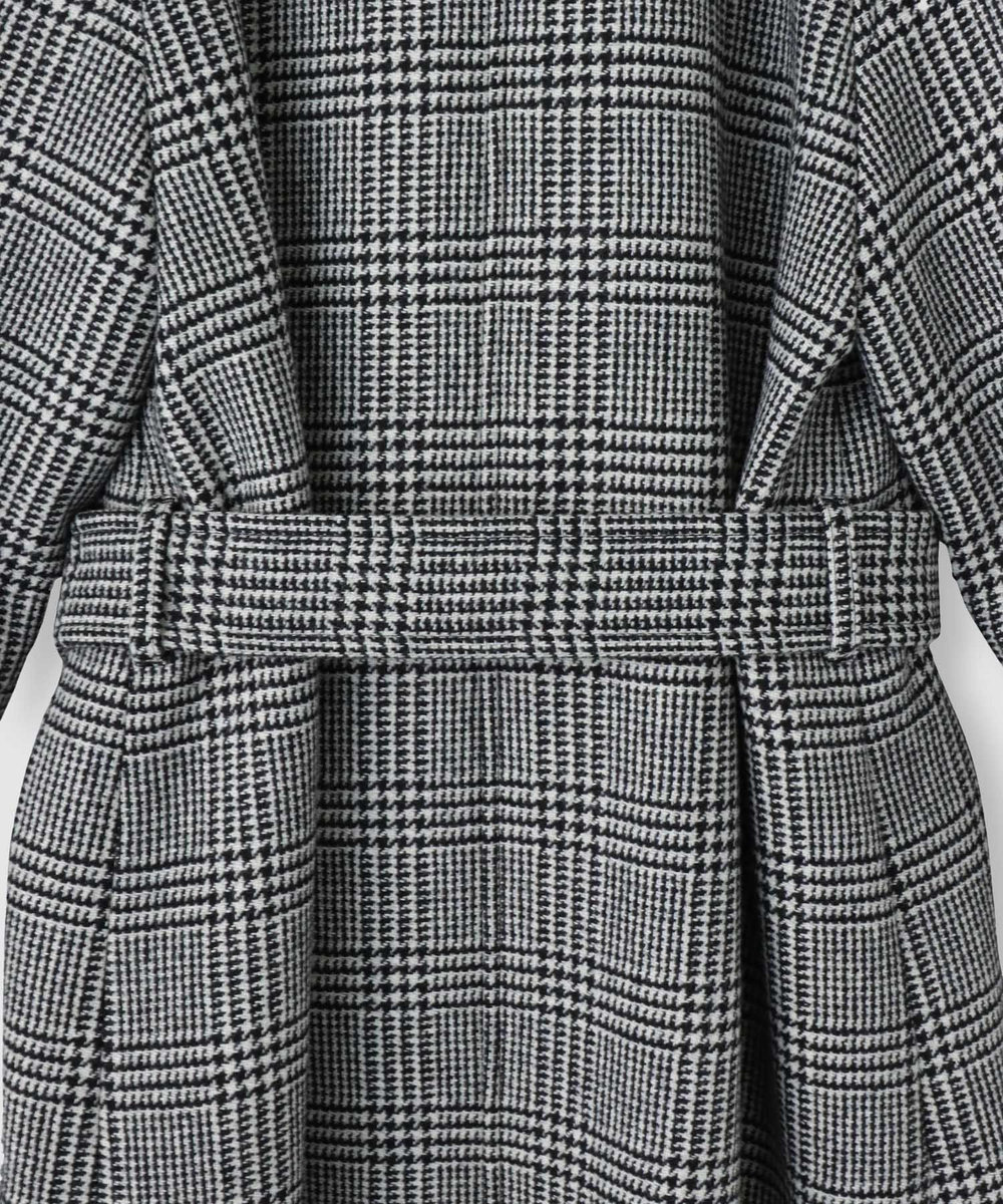 allureville スプリットラグランロングコート ブラック (95)