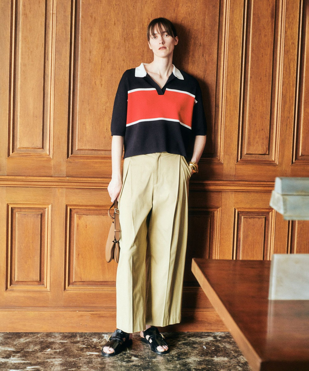 allureville チノボックスタックパンツ ベージュ (11)