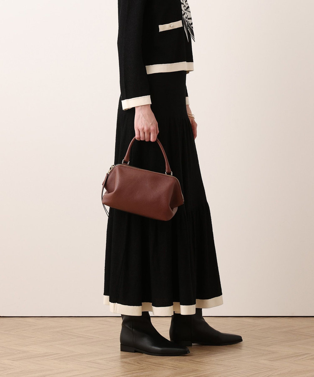 allureville バイカラーティアードニットスカート ブラック (95)