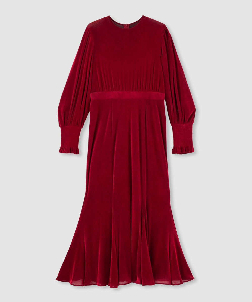 LOULOU WILLOUGHBY 【LOULOU WILLOUGHBY】チュールフロッキーマーメイドワンピース レッド (43)