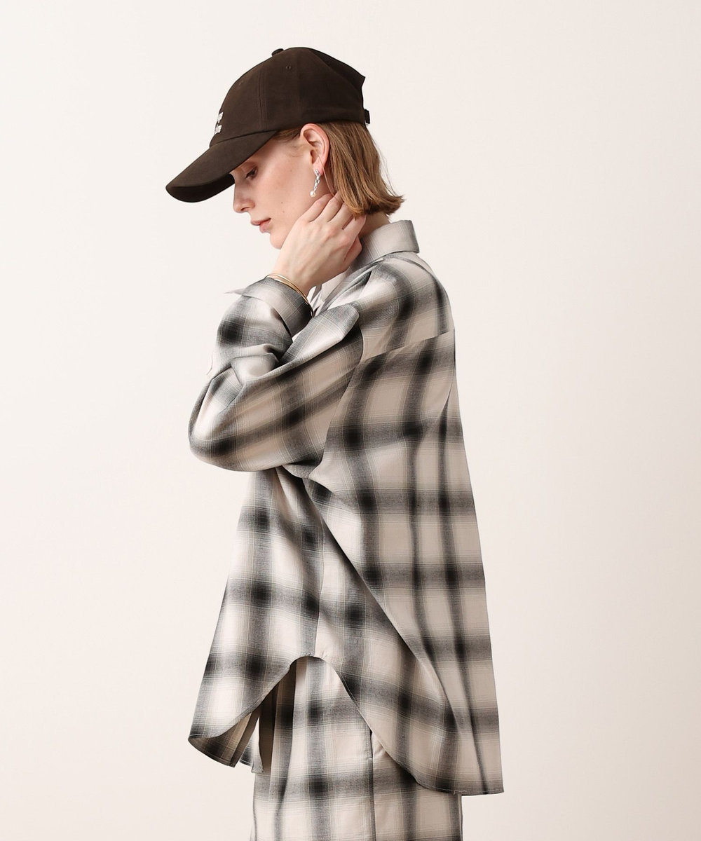 allureville オンブレーチェックシャツ ブラック系 (98)