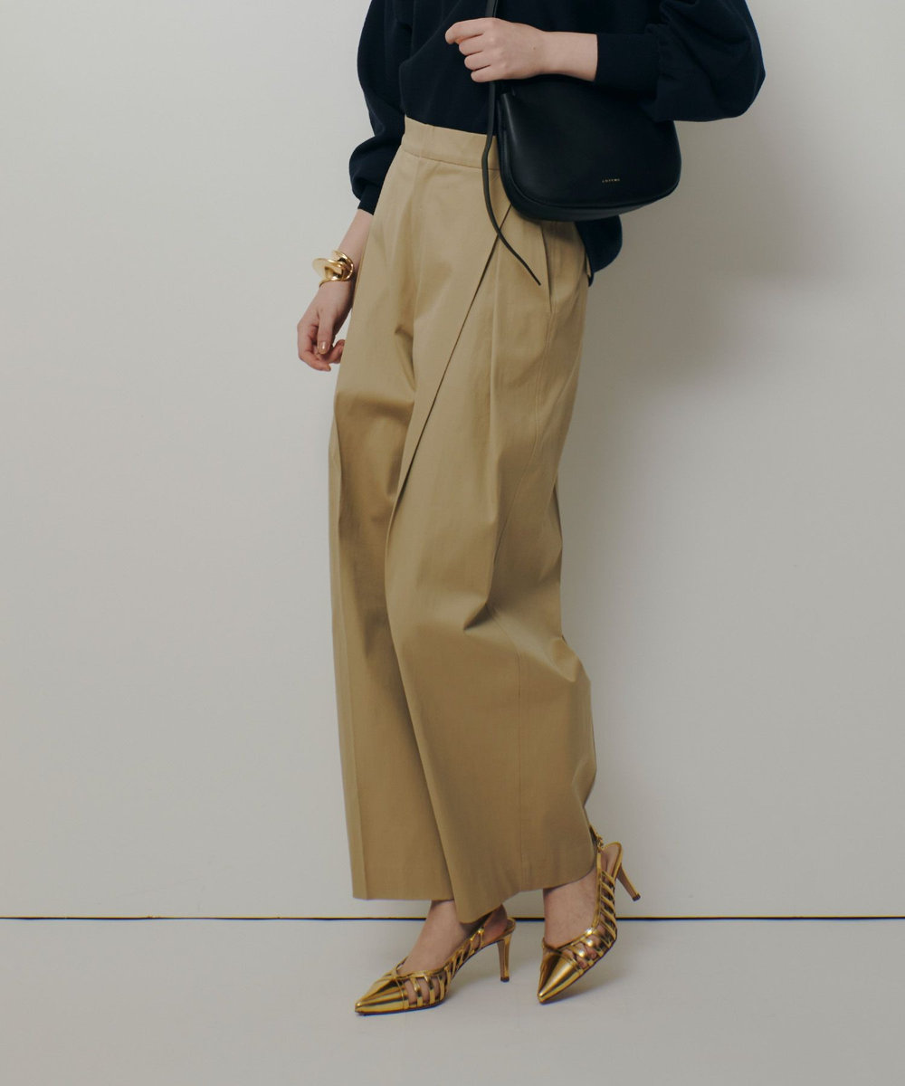 allureville チノボックスタックパンツ ベージュ (11)