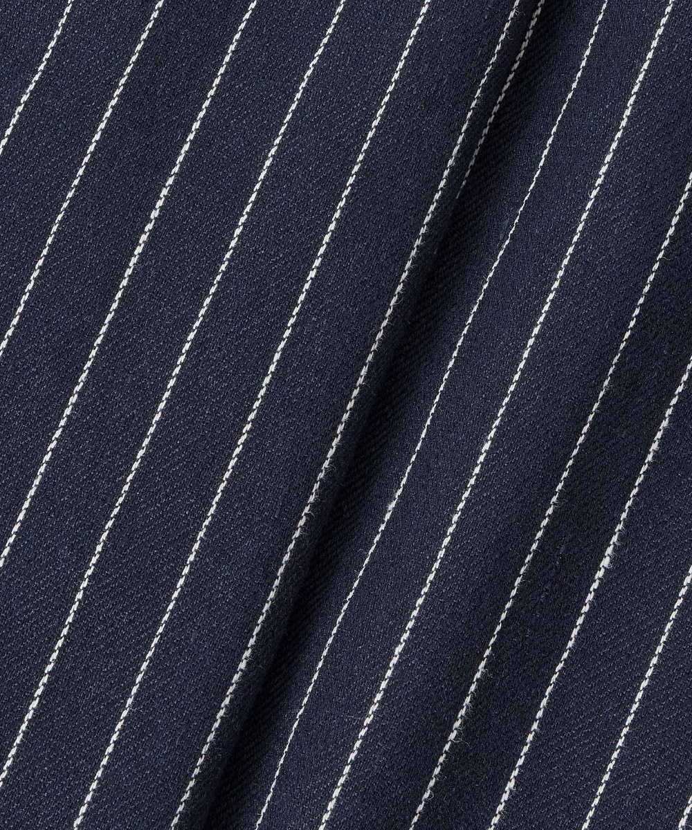 allureville リネンストライプダブルジャケット ネイビー (65)
