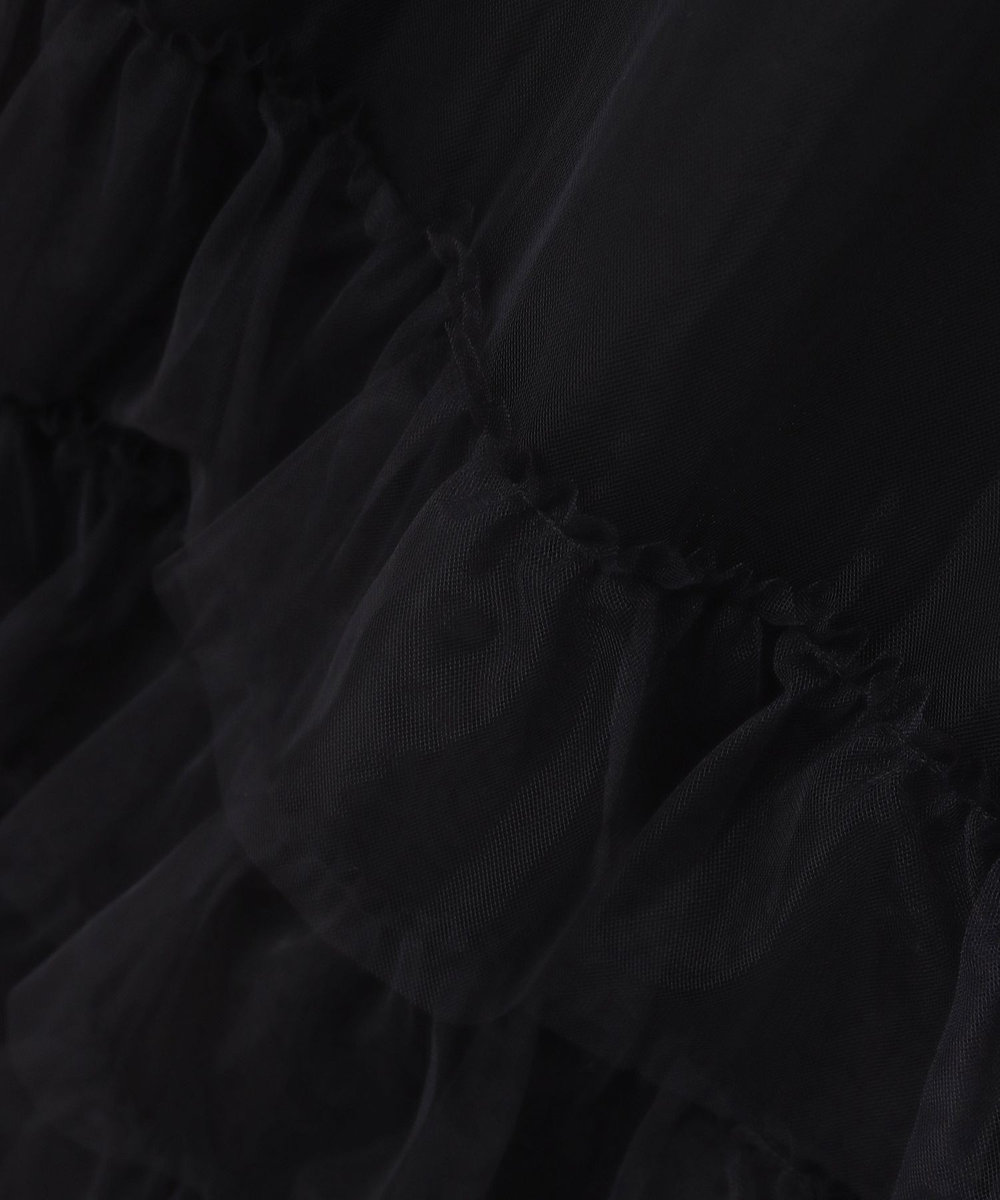 allureville チュールフリルティアードワンピース ブラック (95)