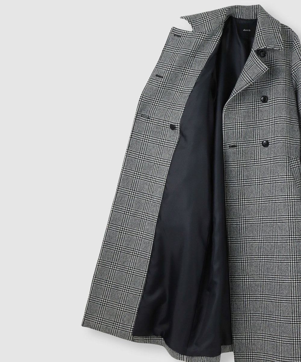 allureville スプリットラグランロングコート ブラック (95)