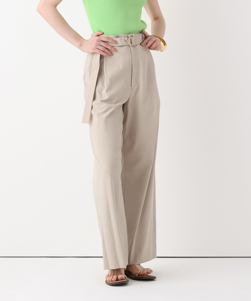 allureville シェルタリングタックワイドパンツ ベージュ (11)