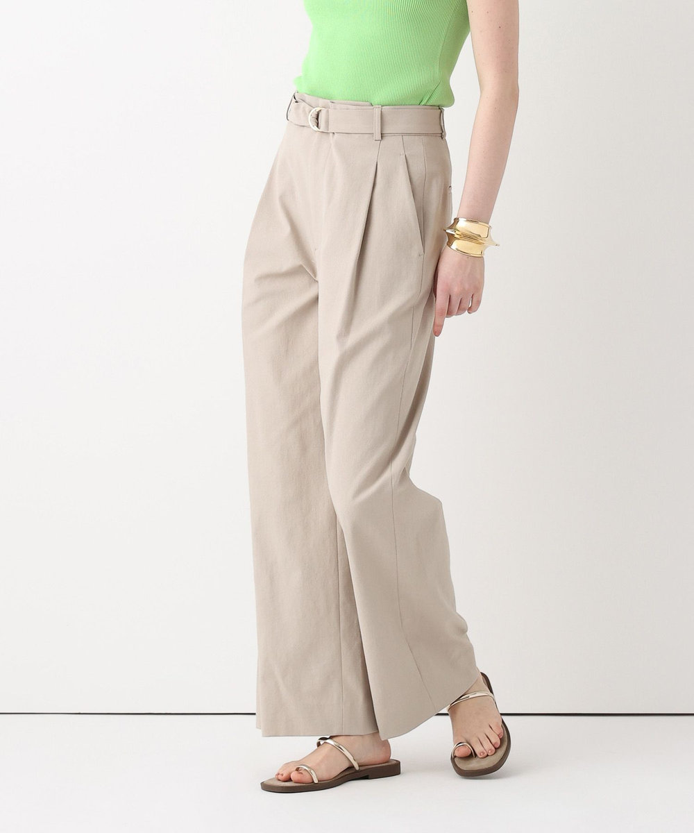 allureville シェルタリングタックワイドパンツ ベージュ (11)