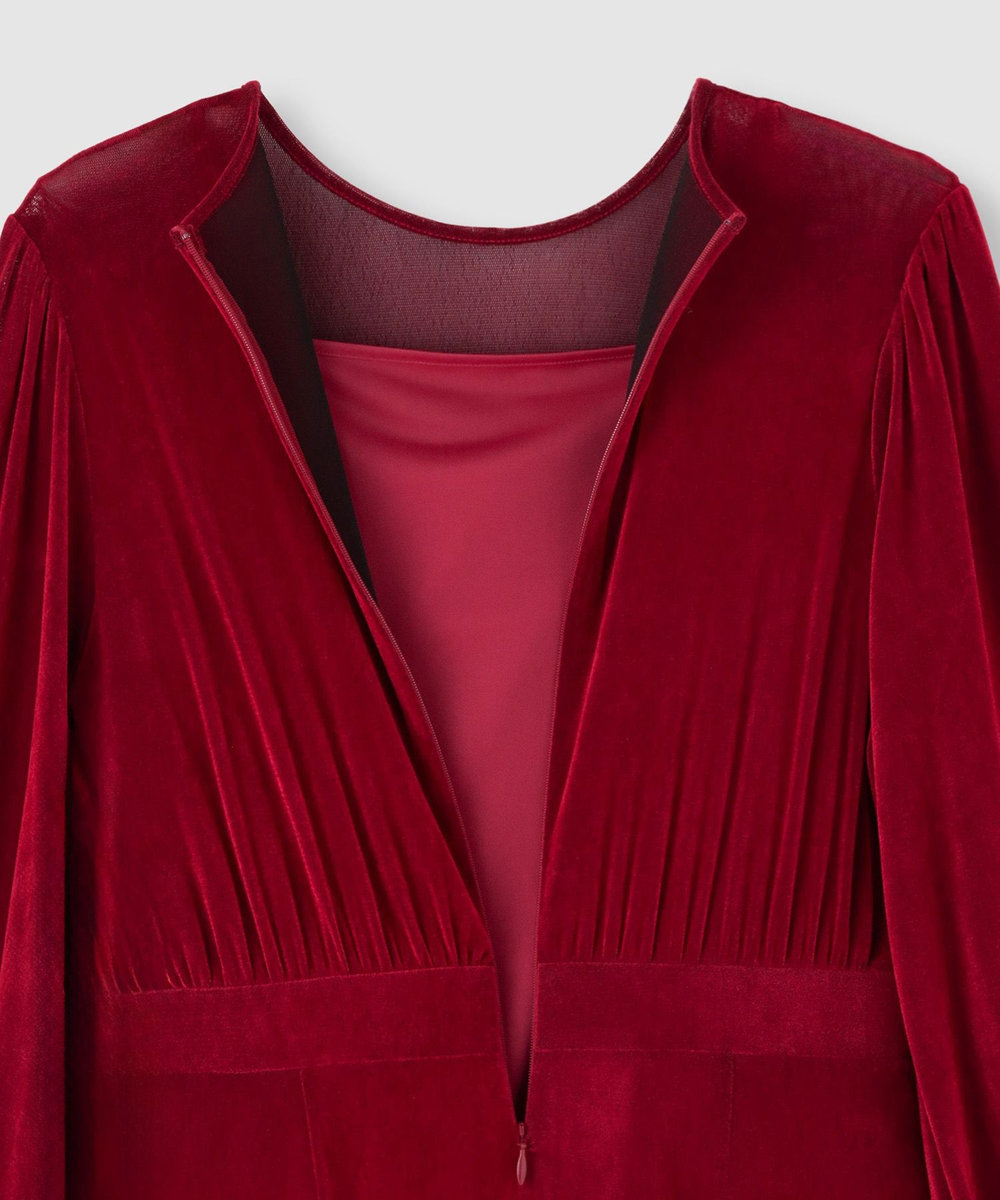 LOULOU WILLOUGHBY 【LOULOU WILLOUGHBY】チュールフロッキーマーメイドワンピース レッド (43)