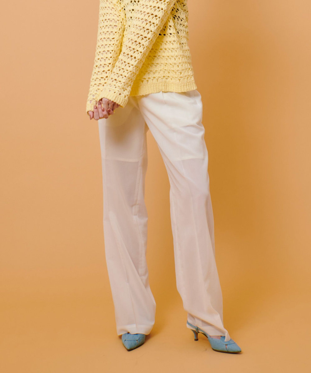 allureville ボイルシアーセンタープレスパンツ アイボリー (04)