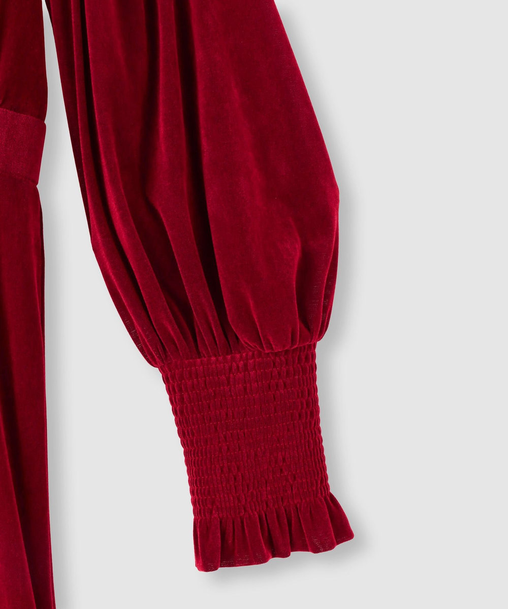 LOULOU WILLOUGHBY 【LOULOU WILLOUGHBY】チュールフロッキーマーメイドワンピース レッド (43)