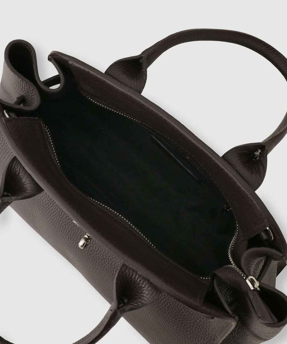 allureville ◇フロント尾錠トートバッグ ダークブラウン (82)