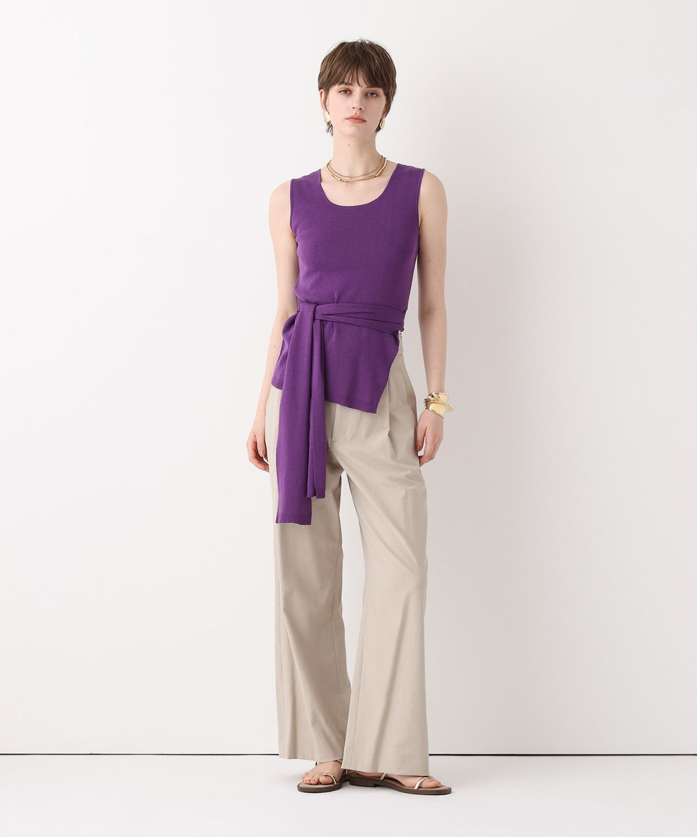 allureville シェルタリングタックワイドパンツ ベージュ (11)
