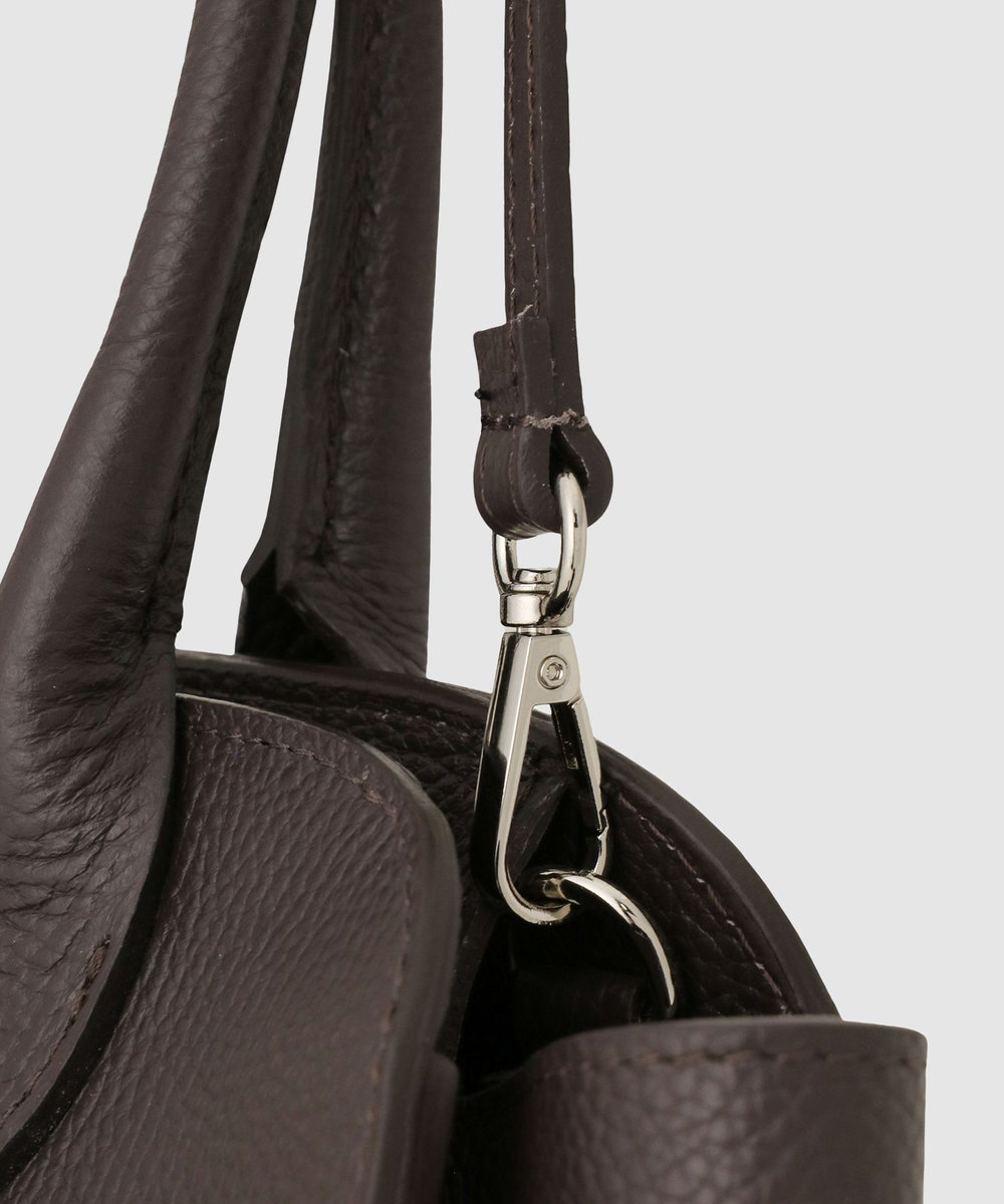 allureville ◇フロント尾錠トートバッグ ダークブラウン (82)