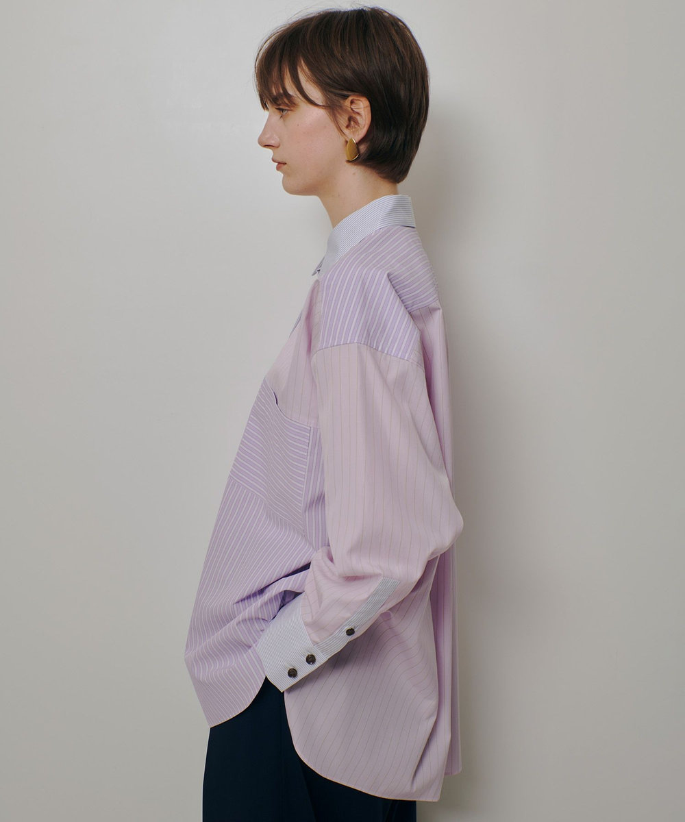 allureville クレイジーストライプシャツ ピンク (41)