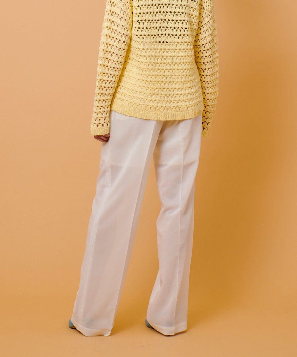 allureville ボイルシアーセンタープレスパンツ アイボリー (04)