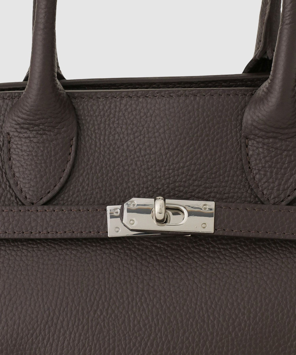 allureville ◇フロント尾錠トートバッグ ダークブラウン (82)