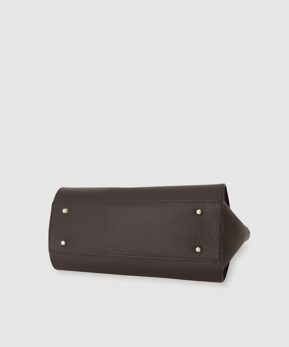 allureville ◇フロント尾錠トートバッグ ダークブラウン (82)