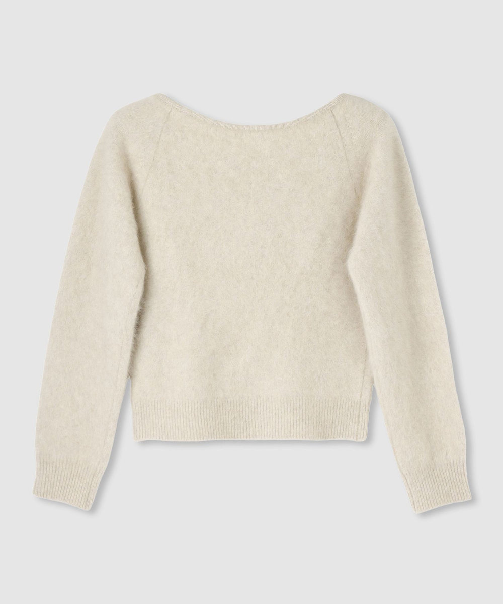 LOULOU WILLOUGHBY 【LOULOU WILLOUGHBY】カシミヤブレンドファー加工プルオーバー ライトベージュ (12)