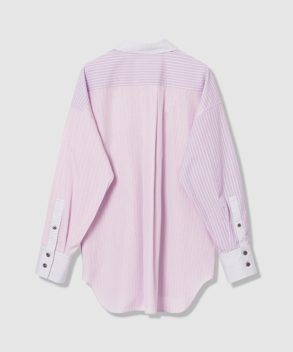 allureville クレイジーストライプシャツ ピンク (41)