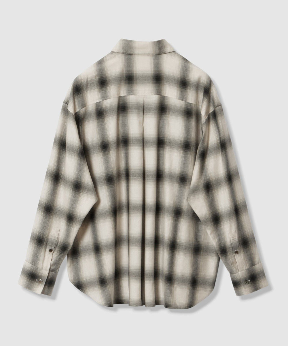 allureville オンブレーチェックシャツ ブラック系 (98)
