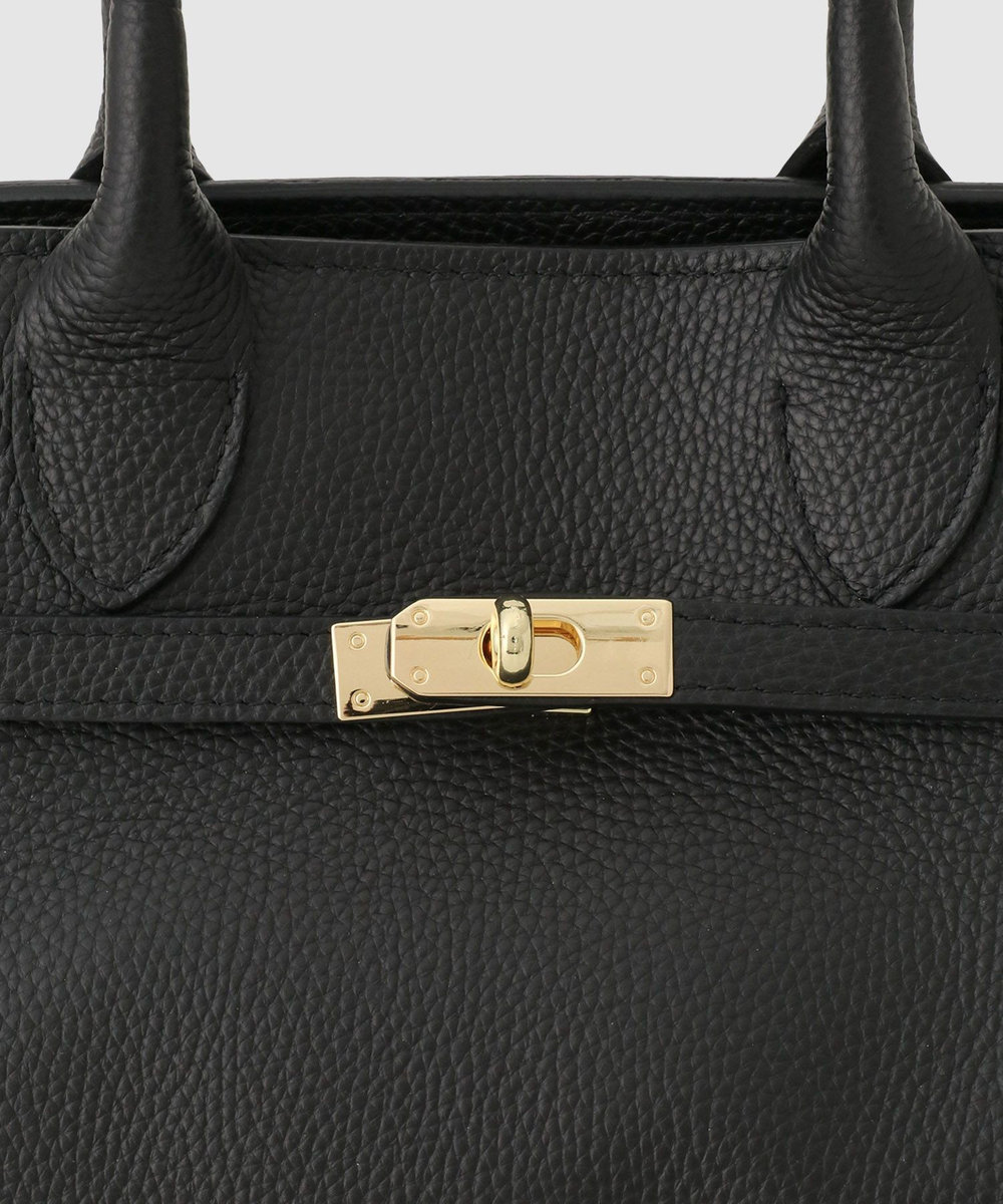 allureville ◇フロント尾錠トートバッグ ブラック (95)