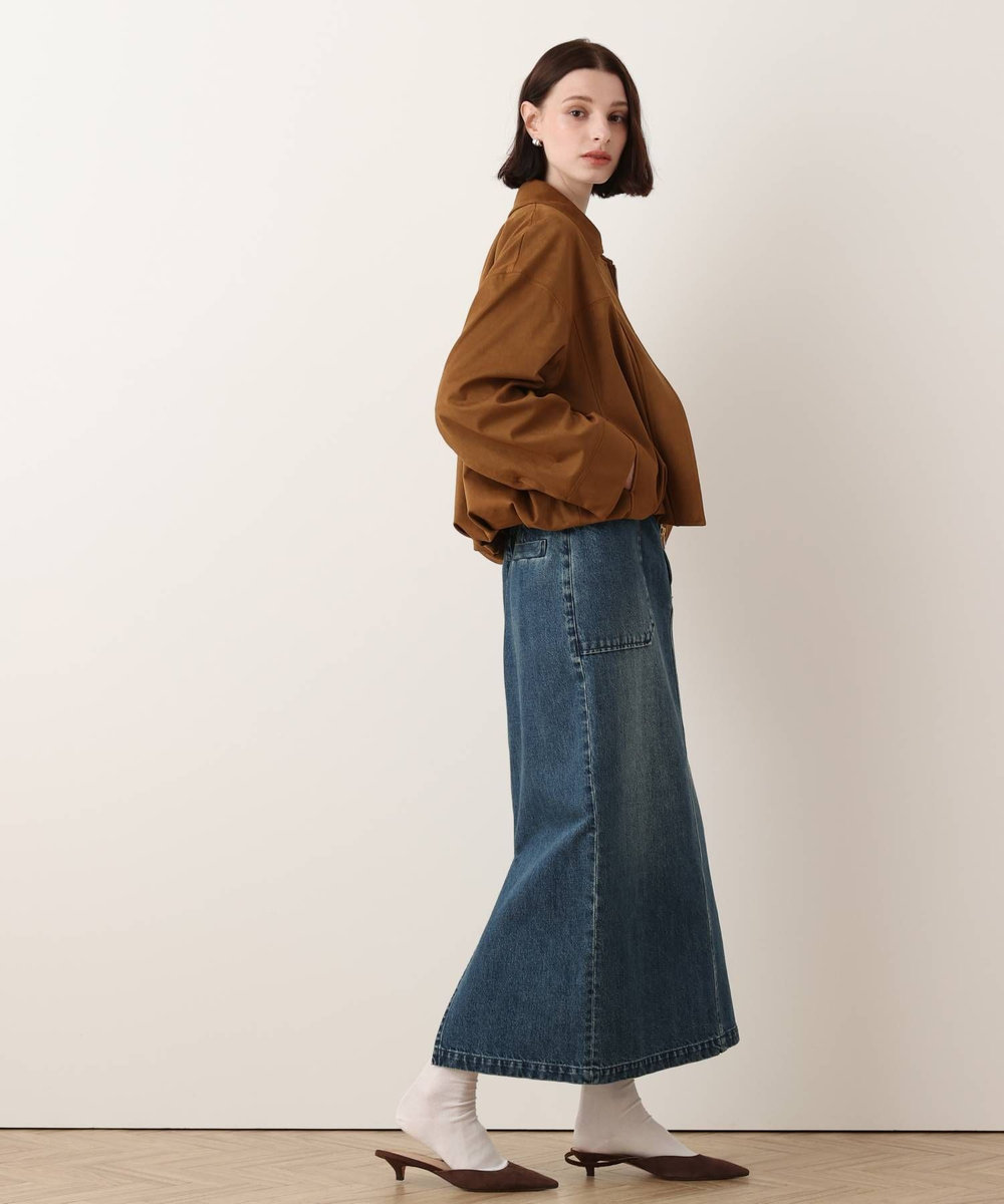 allureville フェイクスェードフォルムブルゾン ブラウン (81)