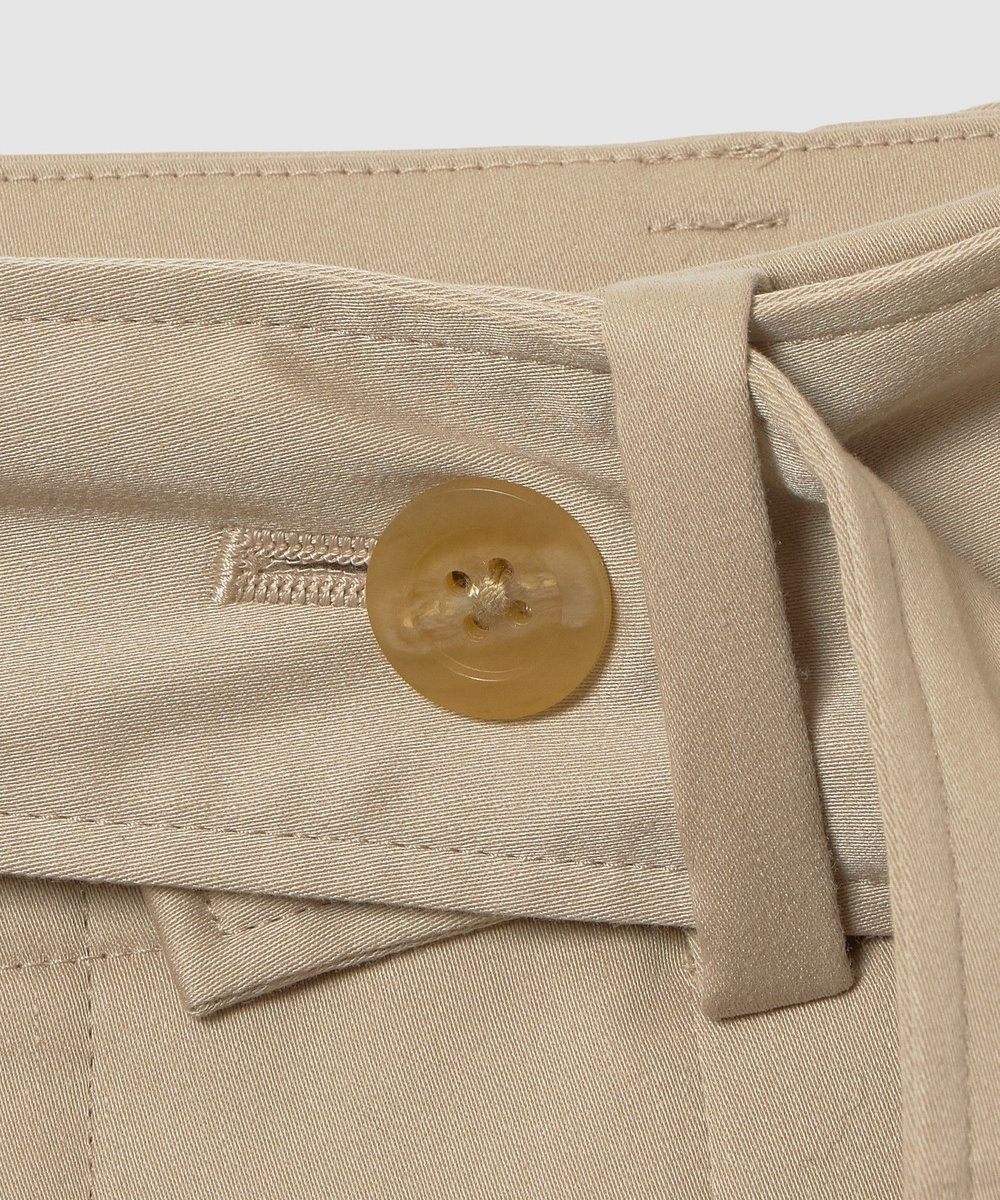 allureville サテンストレッチベルテッドパンツ ベージュ (11)