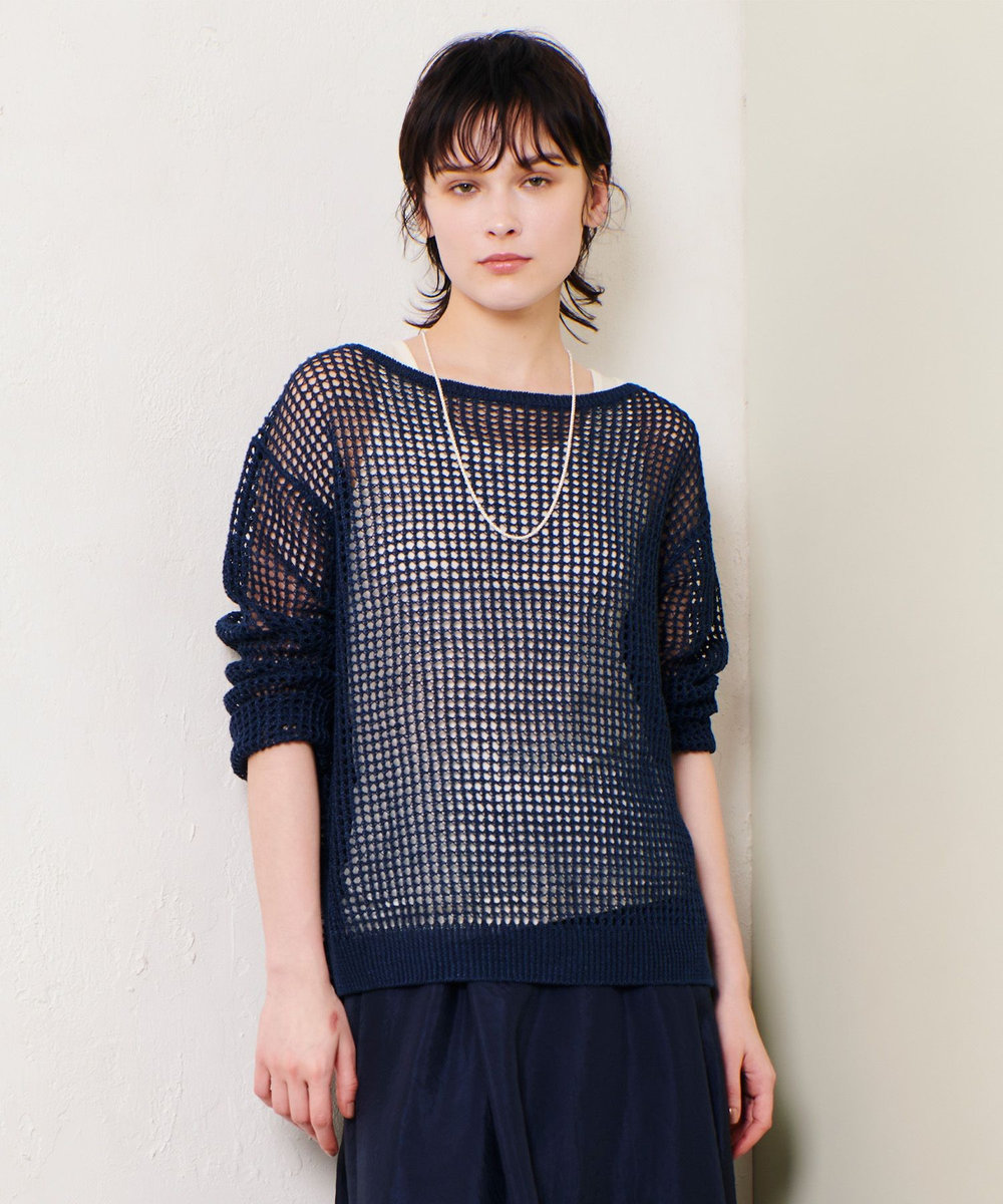 リネンコードメッシュプルオーバー|allureville OFFICIAL SITE