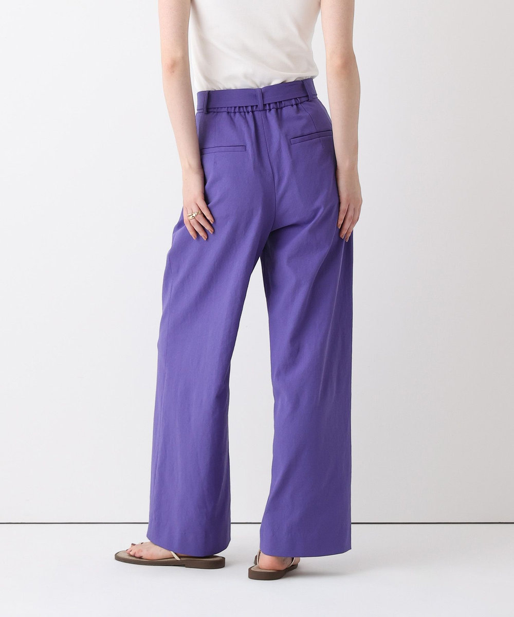 allureville シェルタリングタックワイドパンツ パープル (51)