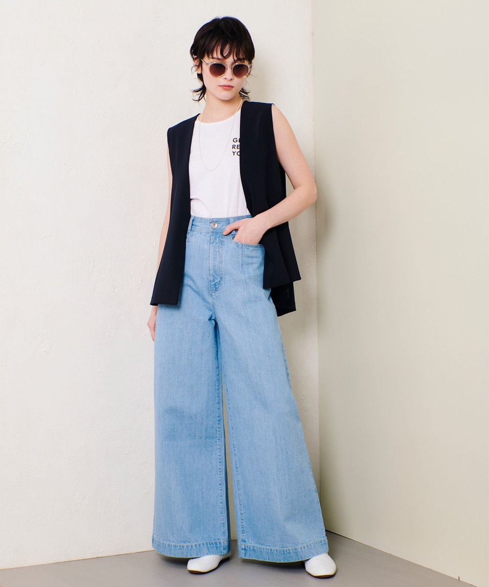 allureville ダブルクロスドレープジレ ネイビー (65)