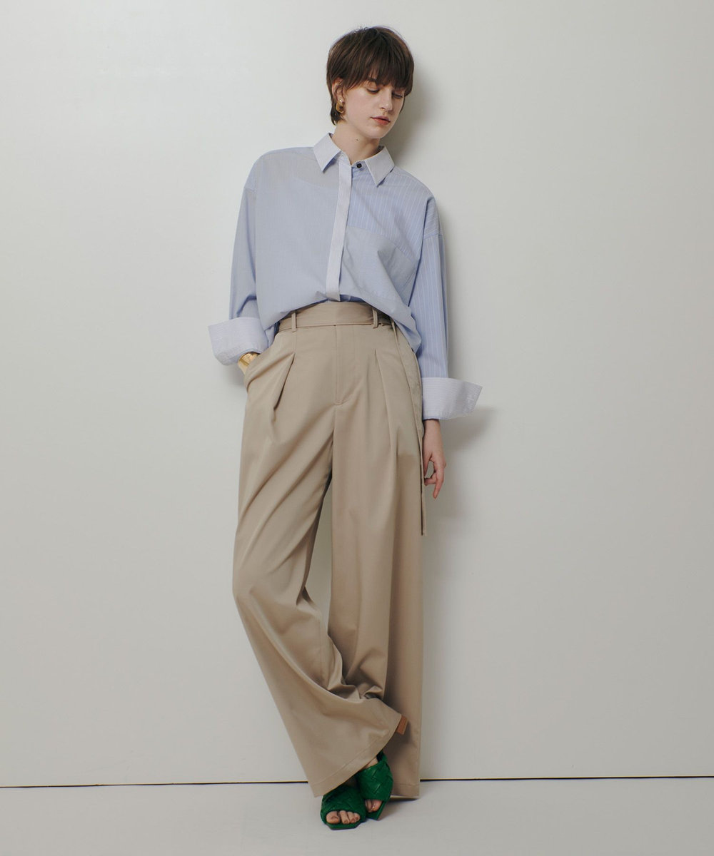 allureville クレイジーストライプシャツ ライトブルー (62)