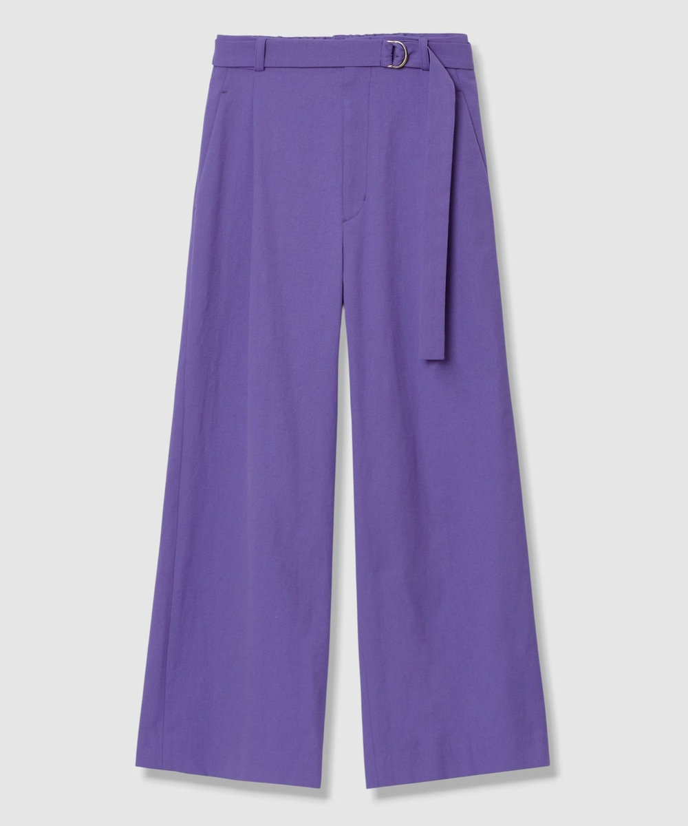 allureville シェルタリングタックワイドパンツ パープル (51)