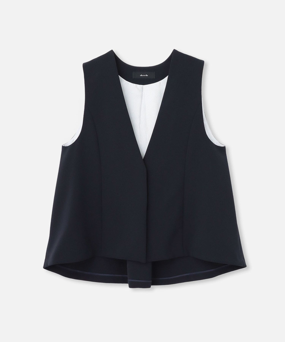 allureville ダブルクロスドレープジレ ネイビー (65)